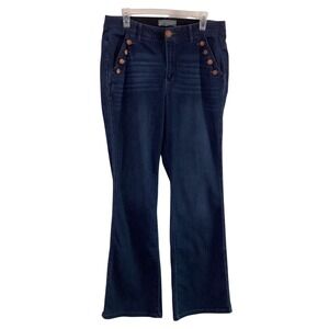 Wit & Wisdom Ab-solution Sailor Flare Jeans Dark Wash Blue 16W High Rise